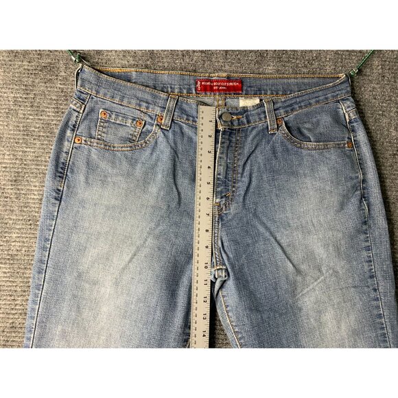 Levis 515 Womens Size 12 M Noveau Bootcut Jeans Light Wash Low Rise Stretch Blue - Picture 6 of 8